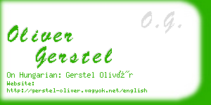 oliver gerstel business card